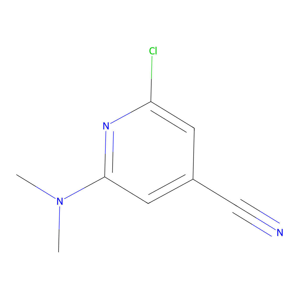 2-Chloro-6-(dimethylamino)pyridine-4-carbonitrile molecular structure, CAS 1122091-80-8