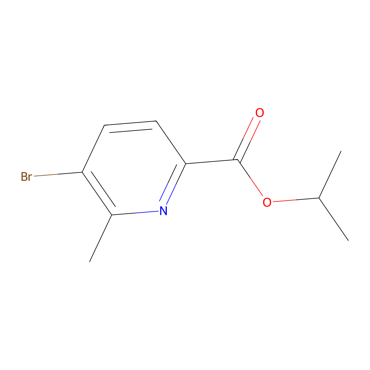 5-Bromo-6-methylpyridine-2-carboxylic acid isopropyl ester molecular structure, CAS 1122092-09-4