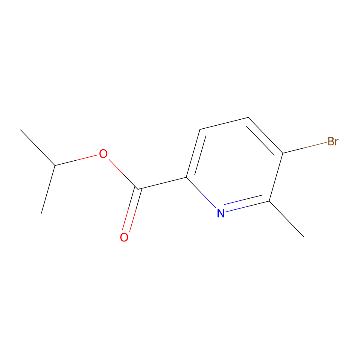 5-Bromo-6-methylpyridine-2-carboxylic acid isopropyl ester molecular structure, CAS 1122092-09-4