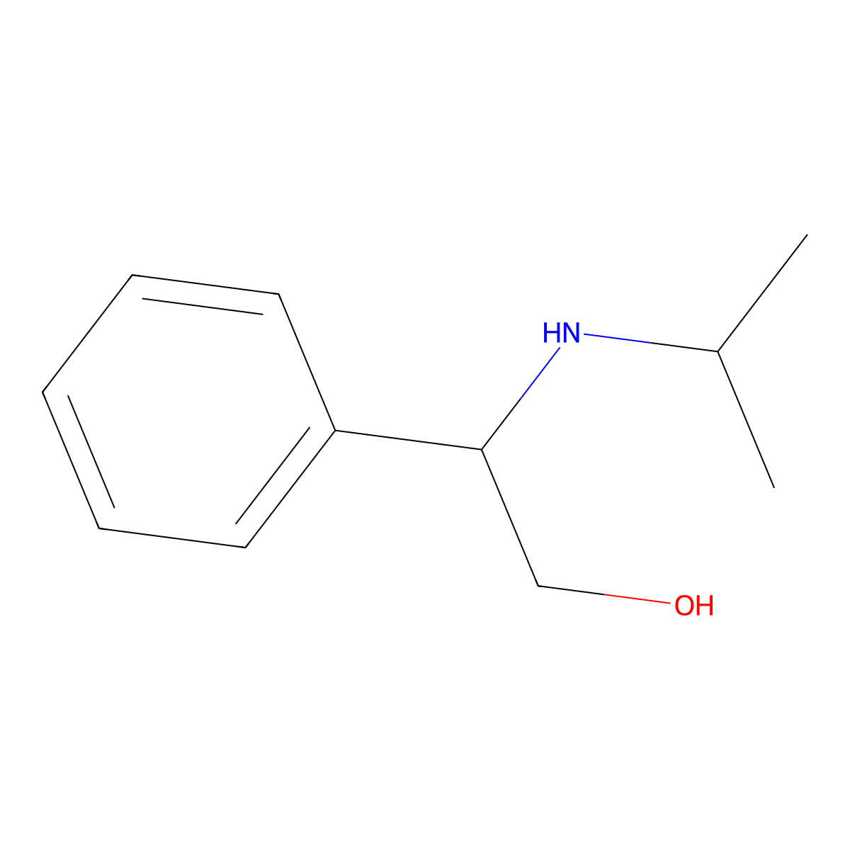 (R)-2-Isopropylamino-2-phenylethanol molecular structure, CAS 112211-92-4