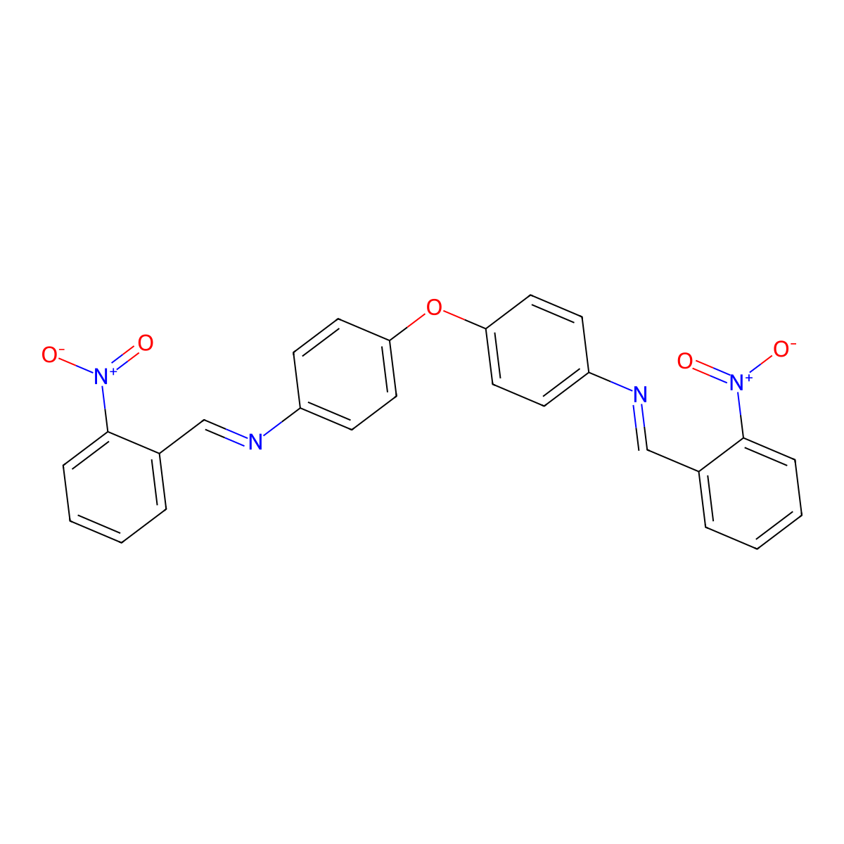 4,4'-oxybis{N-[(E)-(2-nitrophenyl)methylidene]aniline} molecular structure, CAS 112213-99-7