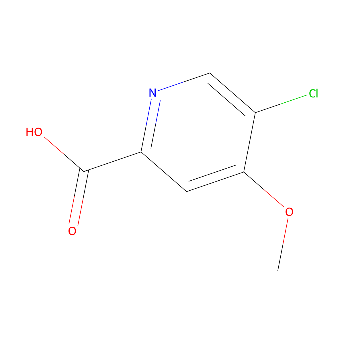 5-Chloro-4-methoxypicolinic acid molecular structure, CAS 1122148-11-1