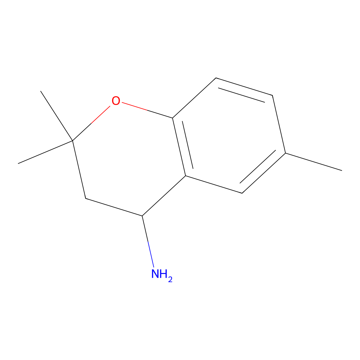 (2,2,6-trimethyl-3,4-dihydro-2H-chromen-4-yl)amine molecular structure, CAS 112225-62-4