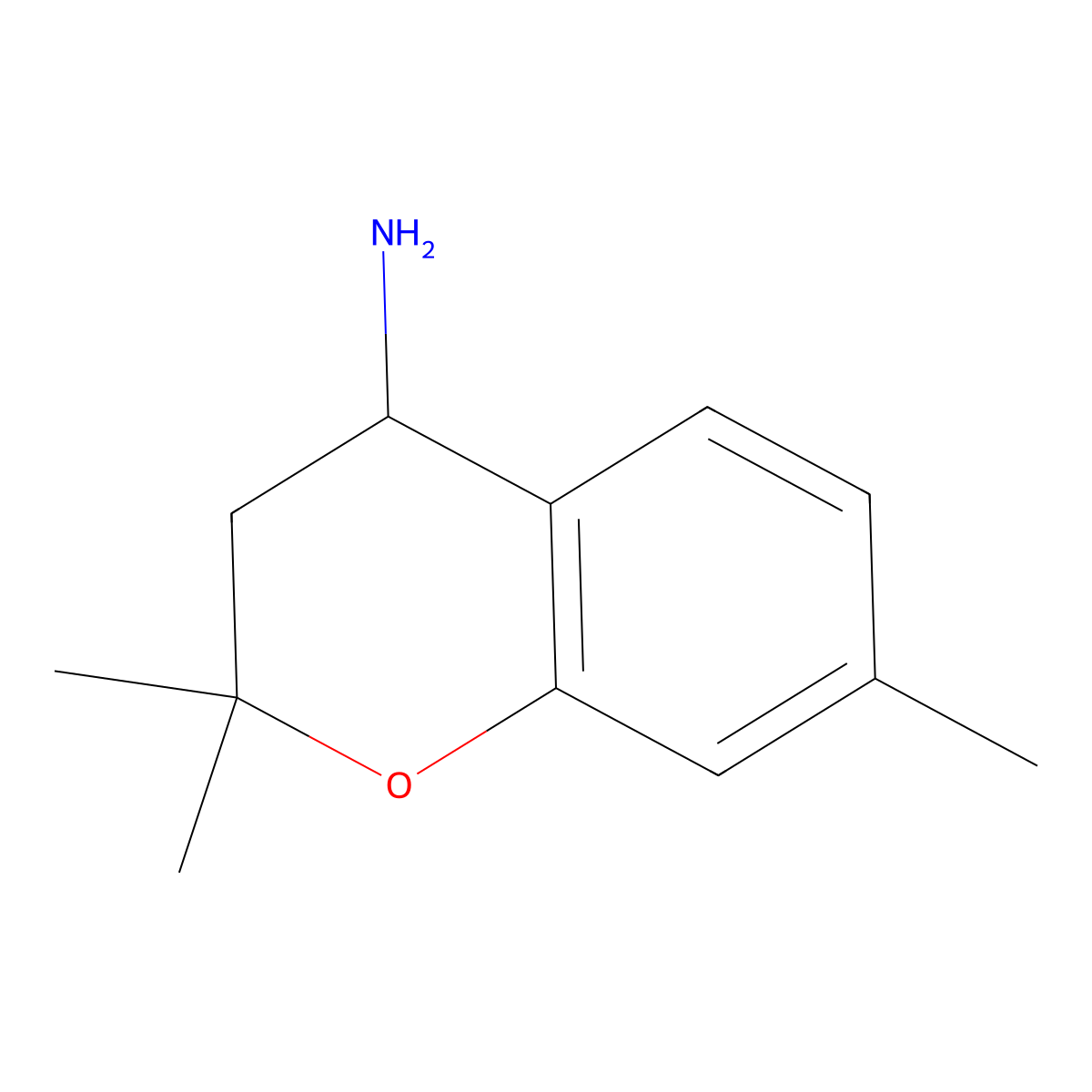 (2,2,7-trimethyl-3,4-dihydro-2H-chromen-4-yl)amine molecular structure, CAS 112225-65-7
