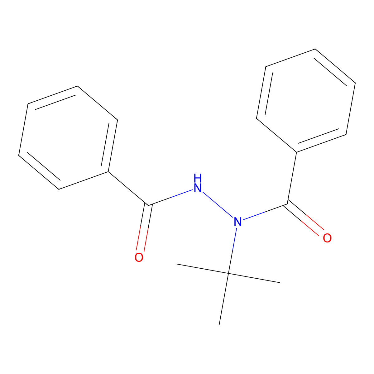 1,2-Dibenzoyl-1-(tert-butyl)hydrazine molecular structure, CAS 112225-87-3