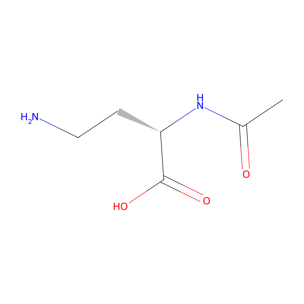 (2S)-4-amino-2-acetamidobutanoic acid molecular structure, CAS 112229-30-8