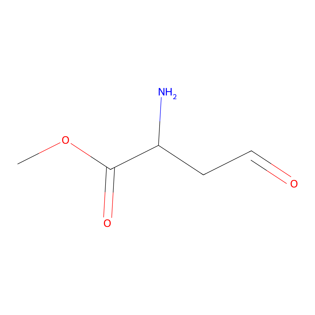 methyl (2S)-2-amino-4-oxobutanoate molecular structure, CAS 112229-58-0