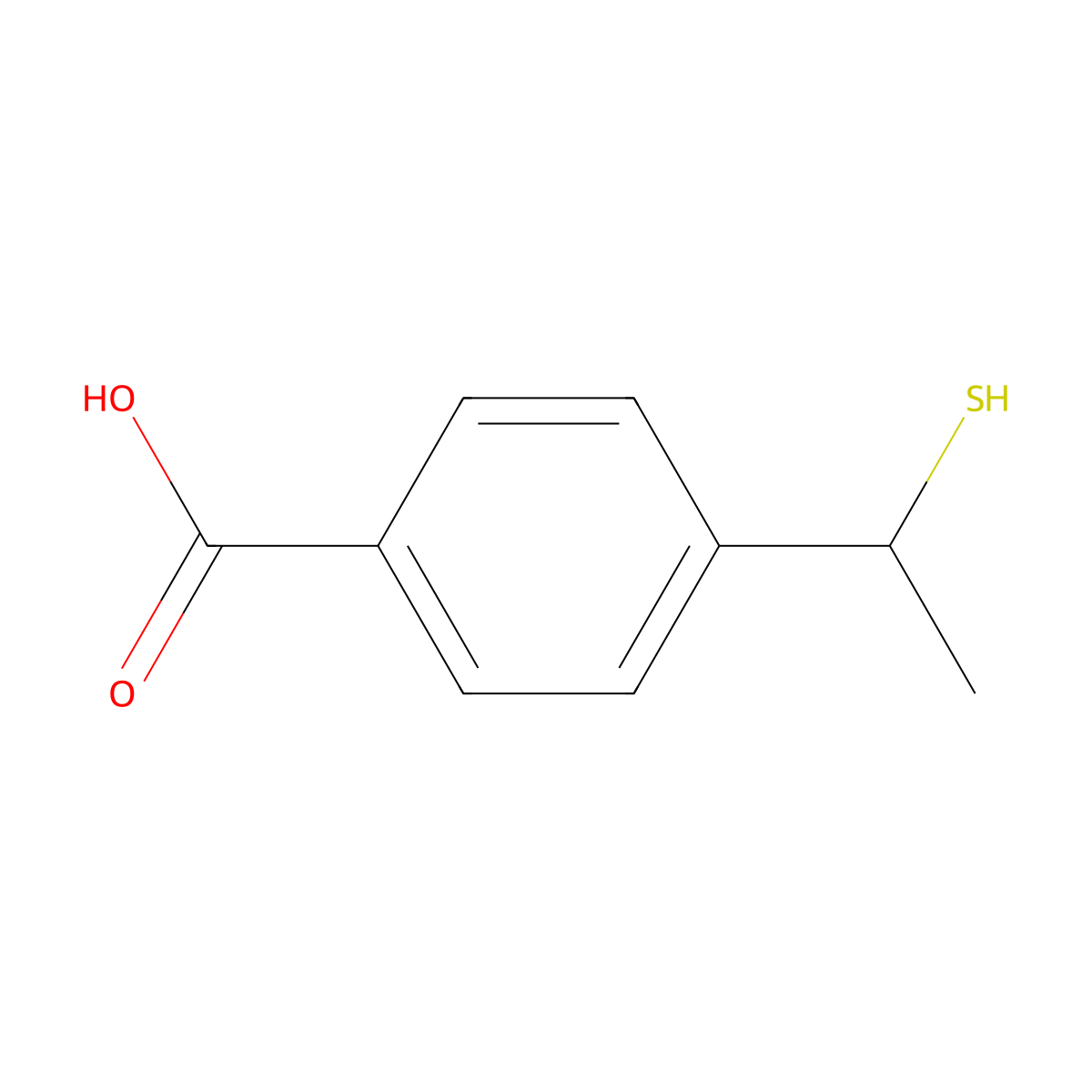 4-(1-Mercaptoethyl)benzoic acid molecular structure, CAS 112241-24-4