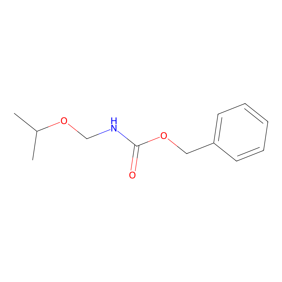 Phenylmethyl N-[(1-methylethoxy)methyl]carbamate molecular structure, CAS 1122410-32-5