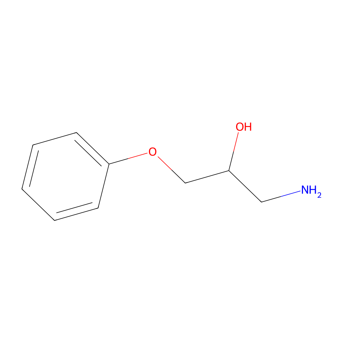 (2S)-(-)-1-Amino-3-phenoxy-2-propanol molecular structure, CAS 112243-65-9