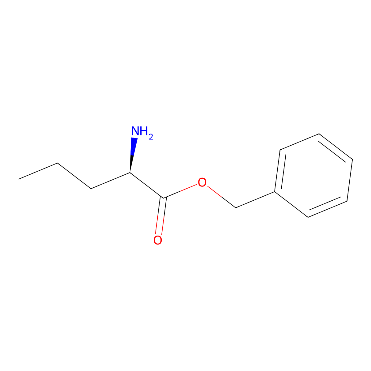 Benzyl D-norvalinate molecular structure, CAS 112245-05-3