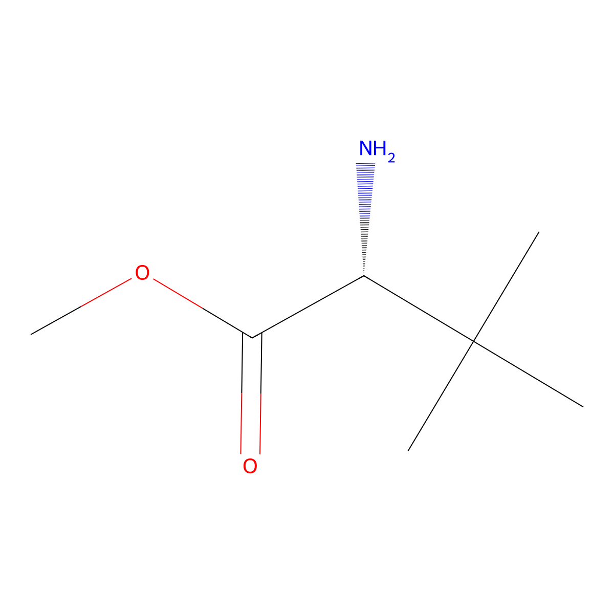(R)-Methyl 2-amino-3,3-dimethylbutanoate molecular structure, CAS 112245-08-6