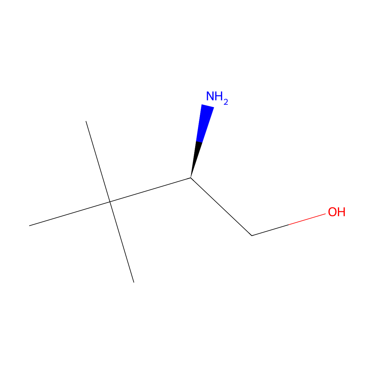 (2R)-2-Amino-3,3-dimethylbutan-1-ol molecular structure, CAS 112245-09-7