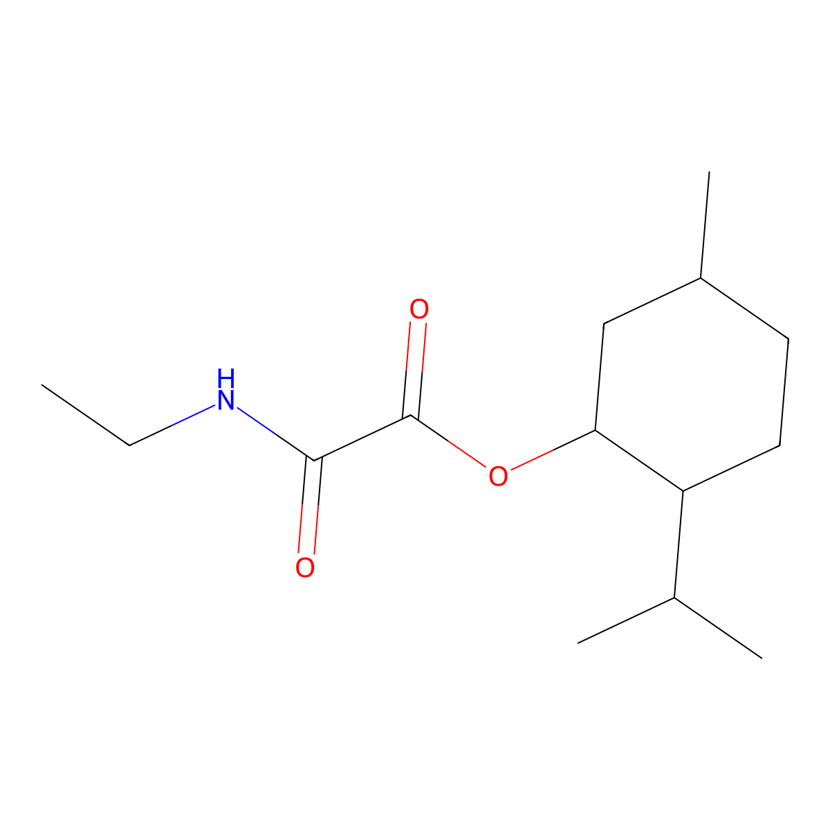 (1R,2S,5R)-5-Methyl-2-(1-methylethyl)cyclohexyl 2-(ethylamino)-2-oxoacetate molecular structure, CAS 1122460-01-8