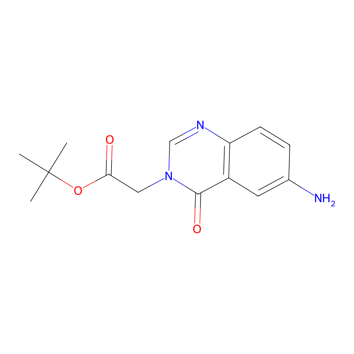 Tert-butyl 2-(6-amino-4-oxo-3,4-dihydroquinazolin-3-yl)acetate molecular structure, CAS 1122474-81-0