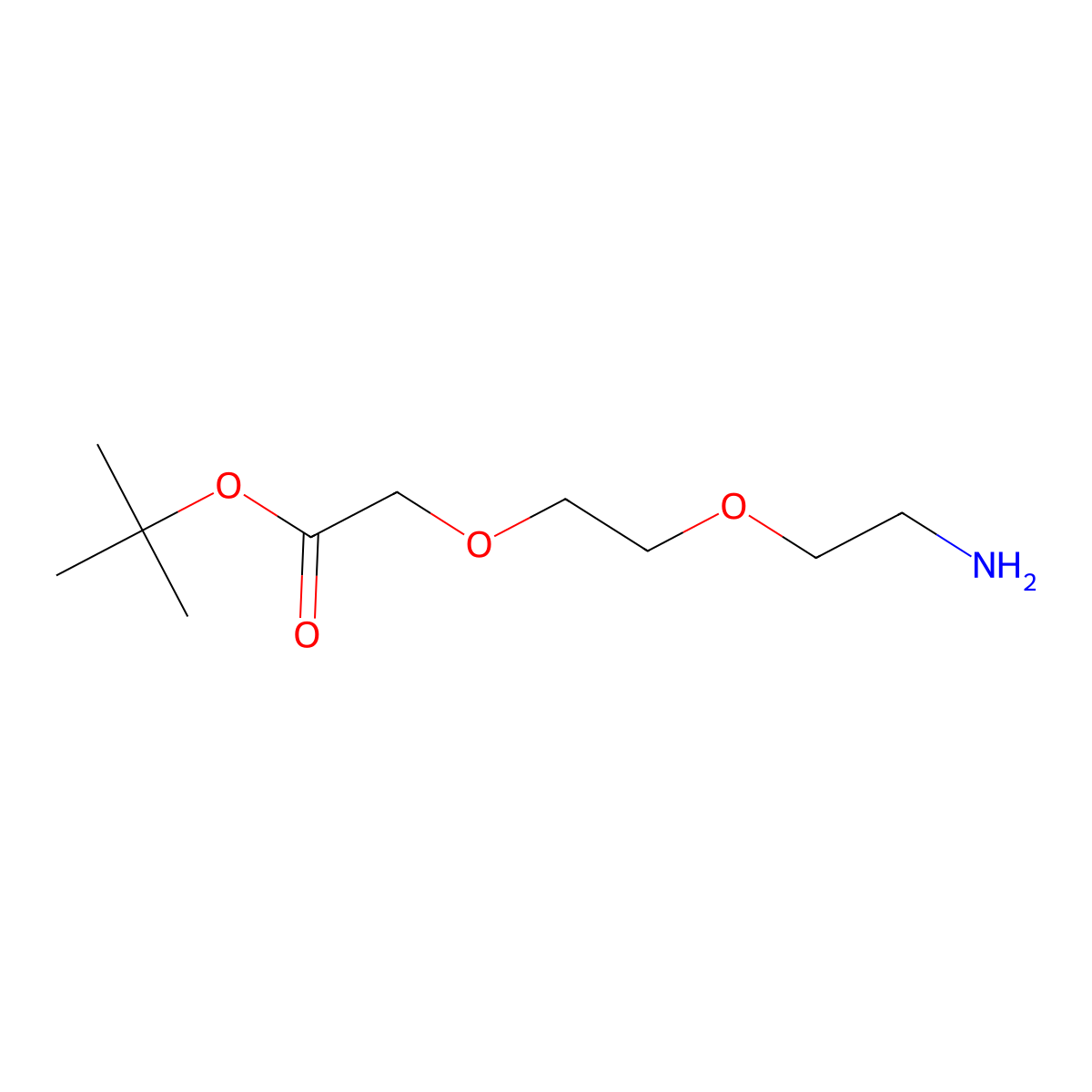 H2N-PEG2-CH2COOtBu molecular structure, CAS 1122484-77-8