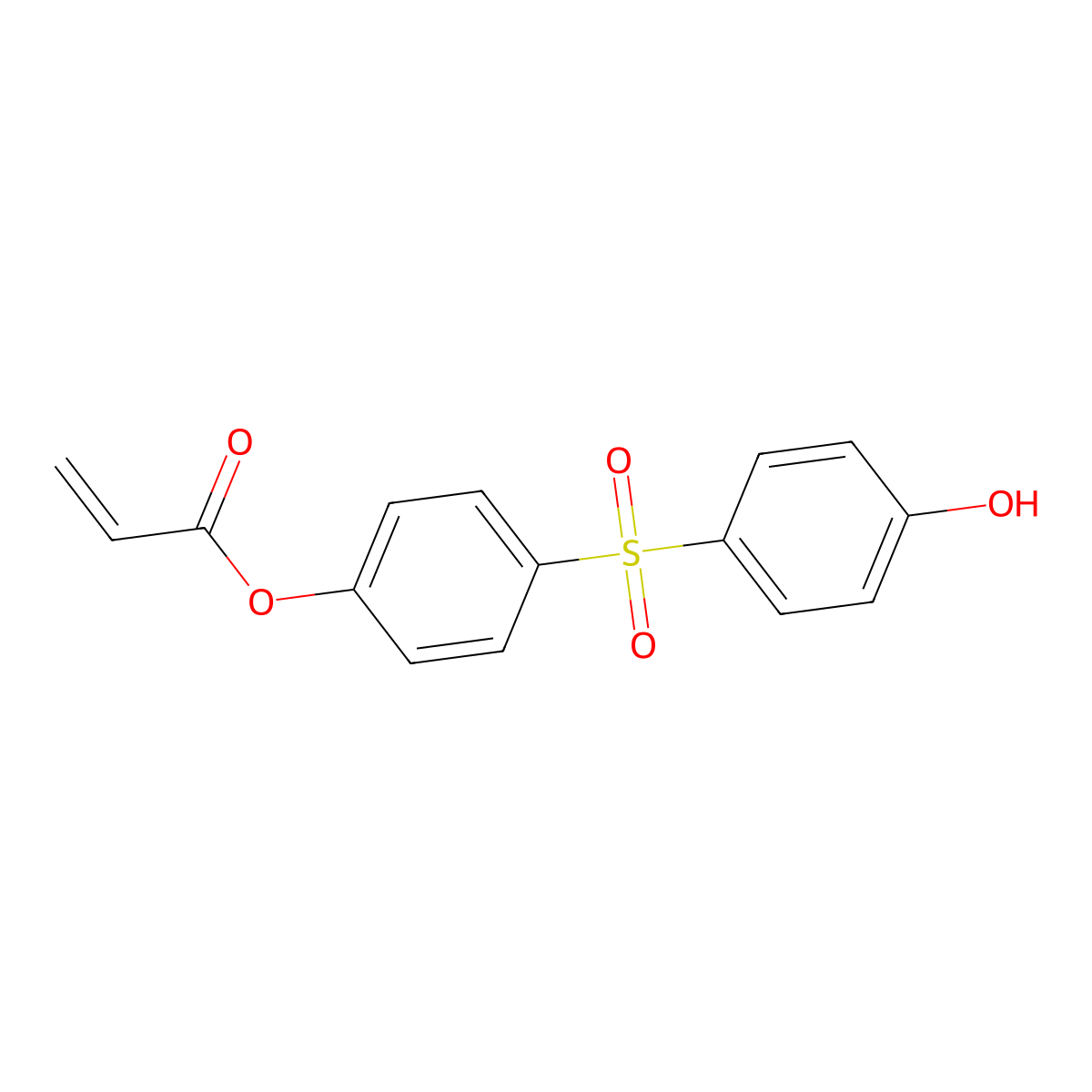 2-Propenoic acid, 4-[(4-hydroxyphenyl)sulfonyl]phenyl ester molecular structure, CAS 112250-58-5