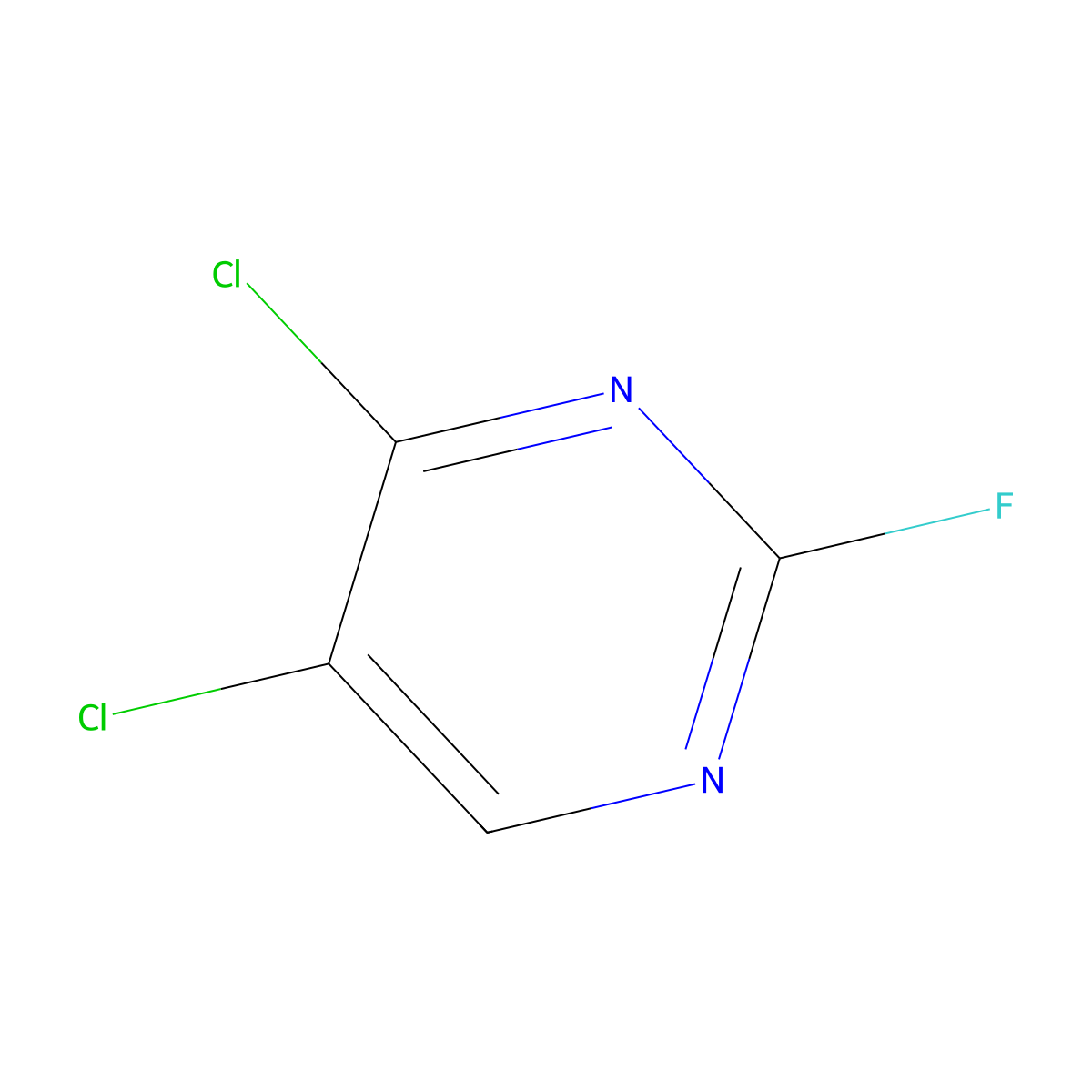 4,5-Dichloro-2-fluoropyrimidine molecular structure, CAS 112251-53-3