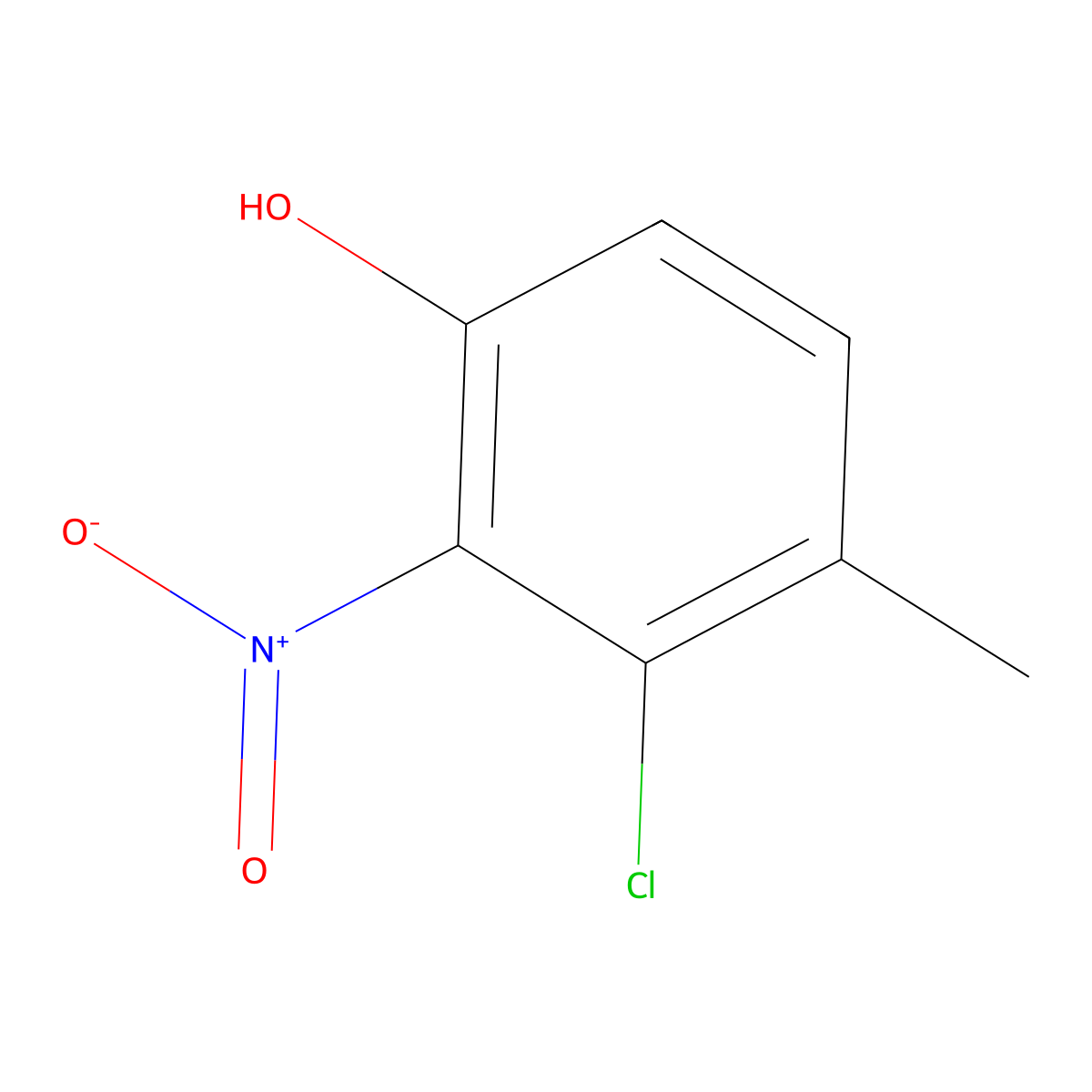 3-Chloro-4-methyl-2-nitrophenol molecular structure, CAS 112251-93-1