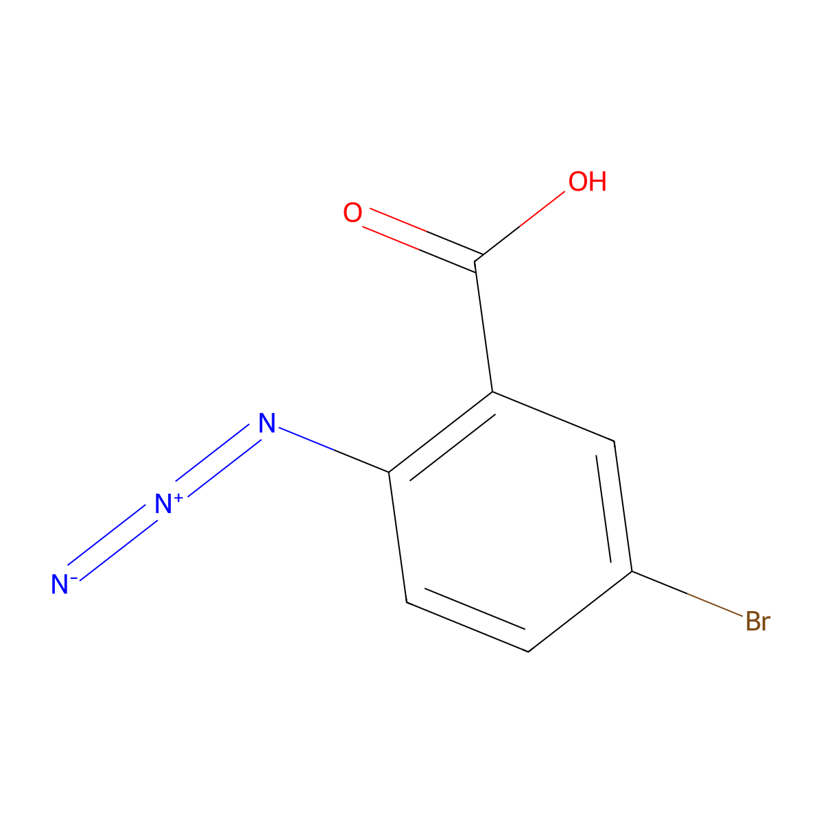 2-Azido-5-bromobenzoic acid molecular structure, CAS 112253-72-2