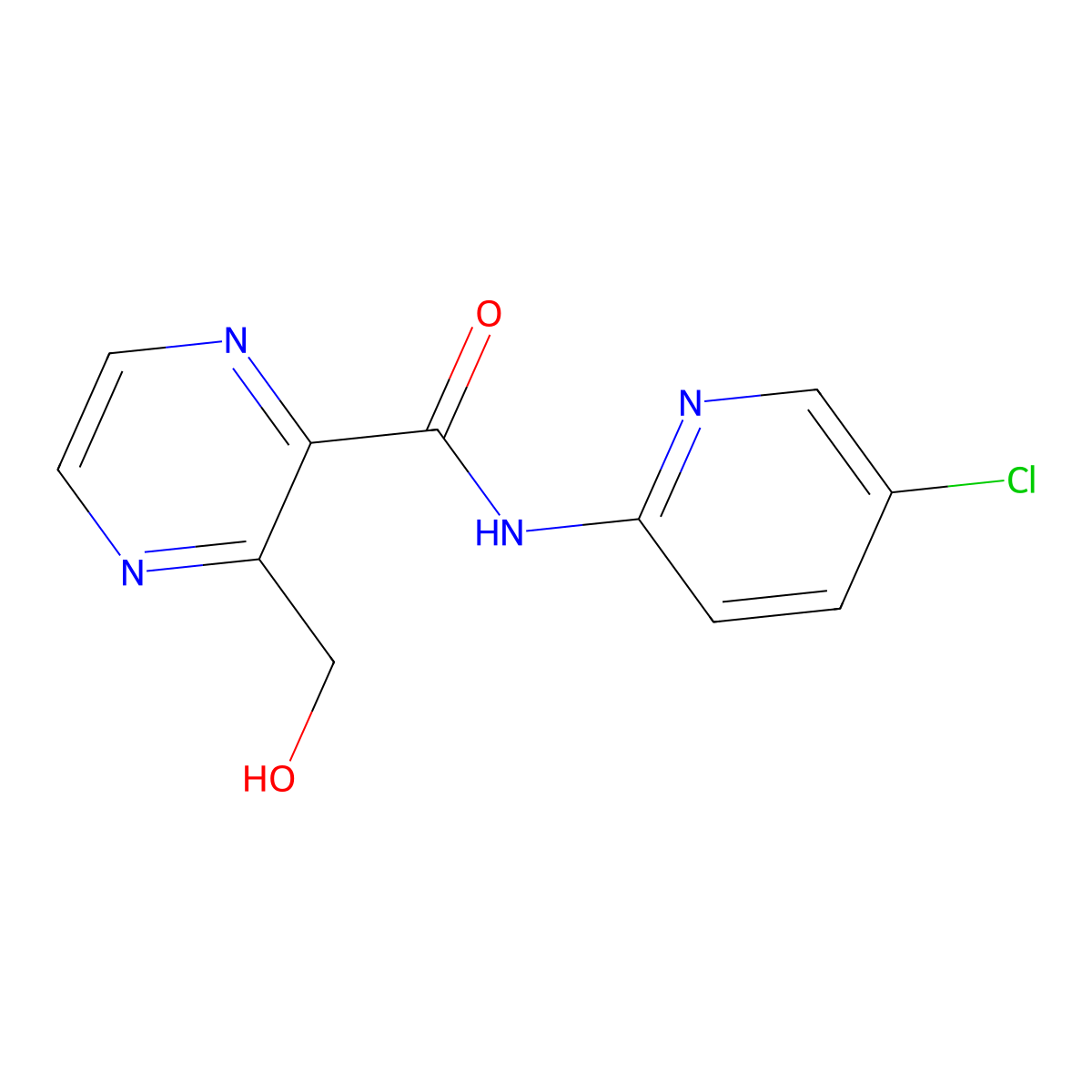 N-(5-Chloro-2-pyridinyl)-3-(hydroxymethyl)-2-pyrazinecarboxamide molecular structure, CAS 1122549-43-2