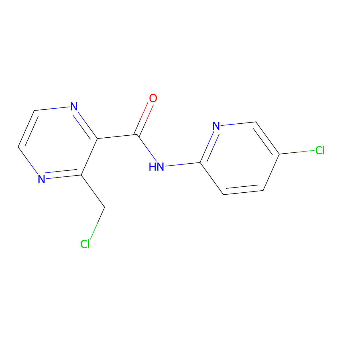 3-(Chloromethyl)-N-(5-chloropyridin-2-yl)pyrazine-2-carboxamide molecular structure, CAS 1122549-47-6