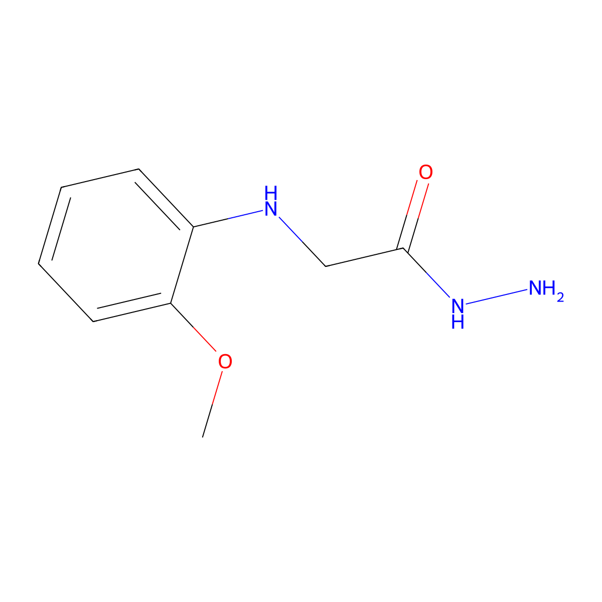 2-[(2-Methoxyphenyl)amino]acetohydrazide molecular structure, CAS 112255-65-9