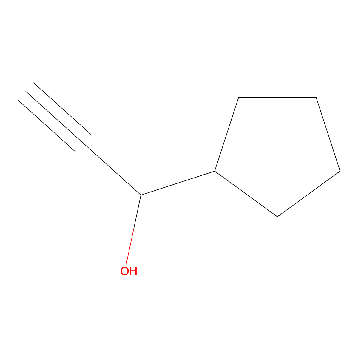 1-Cyclopentylprop-2-yn-1-ol molecular structure, CAS 112256-09-4