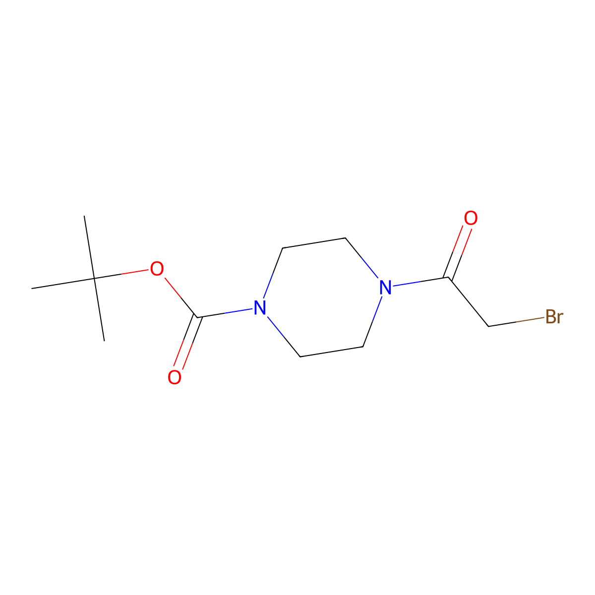 tert-Butyl 4-(bromoacetyl)piperazine-1-carboxylate molecular structure, CAS 112257-12-2