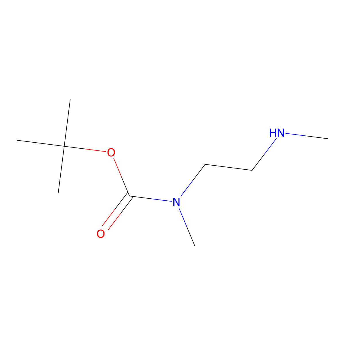 tert-Butyl methyl(2-(methylamino)ethyl)carbamate molecular structure, CAS 112257-19-9