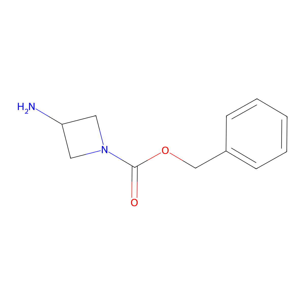 Benzyl 3-aminoazetidine-1-carboxylate molecular structure, CAS 112257-20-2