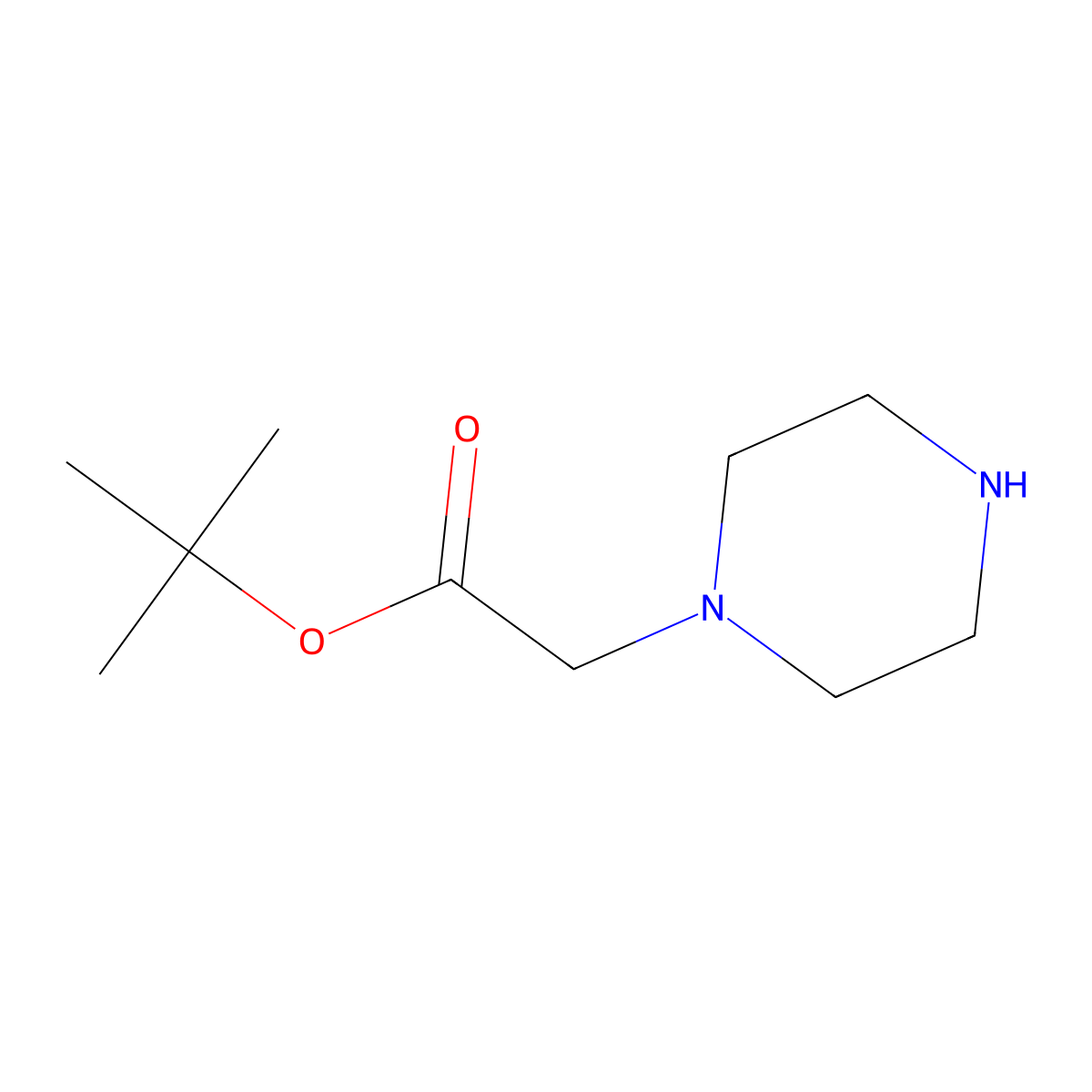 tert-Butyl 2-piperazinoacetate molecular structure, CAS 112257-22-4