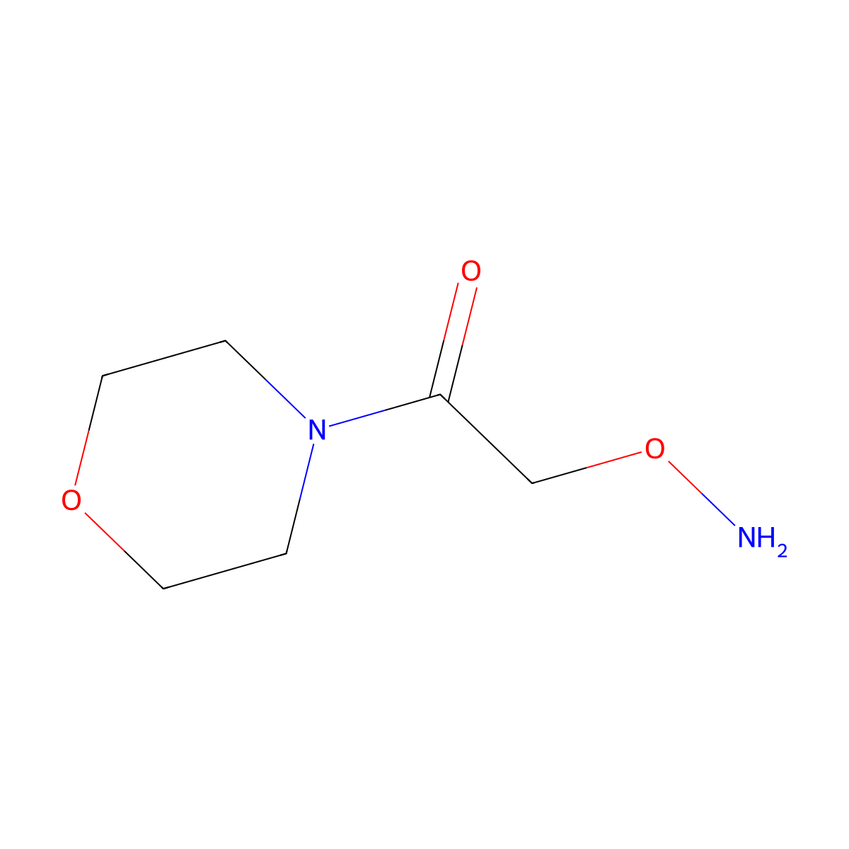 2-Aminooxy-1-morpholin-4-ylethanone molecular structure, CAS 112257-28-0