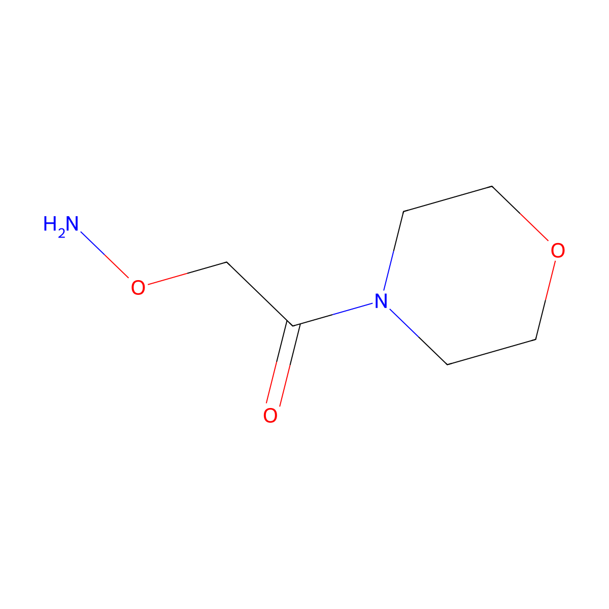 2-Aminooxy-1-morpholin-4-ylethanone molecular structure, CAS 112257-28-0