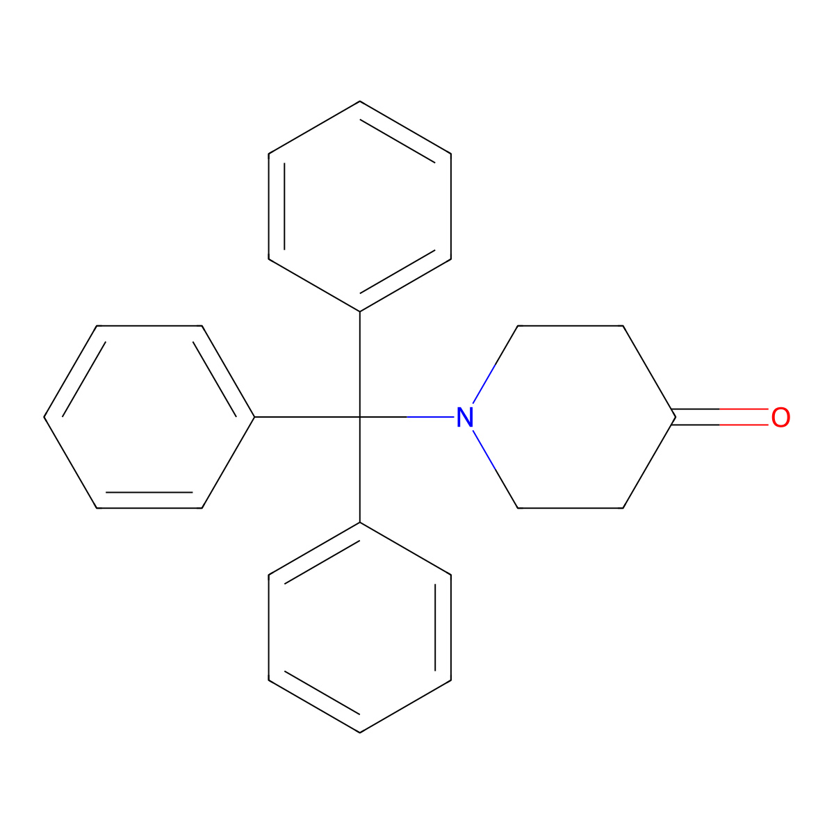 1-Tritylpiperidin-4-one molecular structure, CAS 112257-60-0