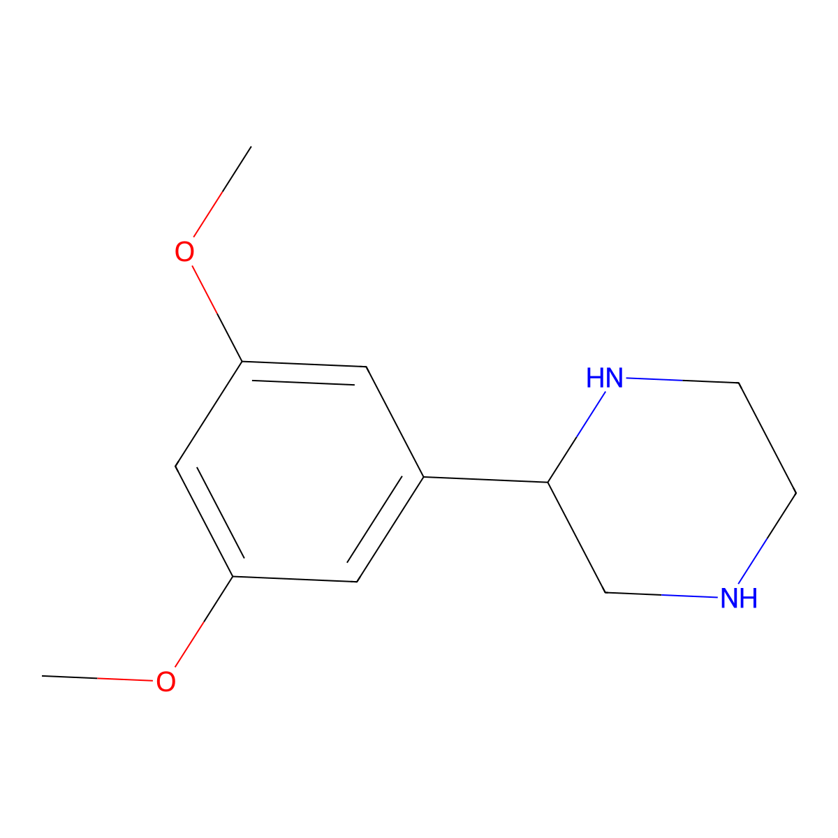 (2R)-2-(3,5-Dimethoxyphenyl)piperazine molecular structure, CAS 1122571-17-8