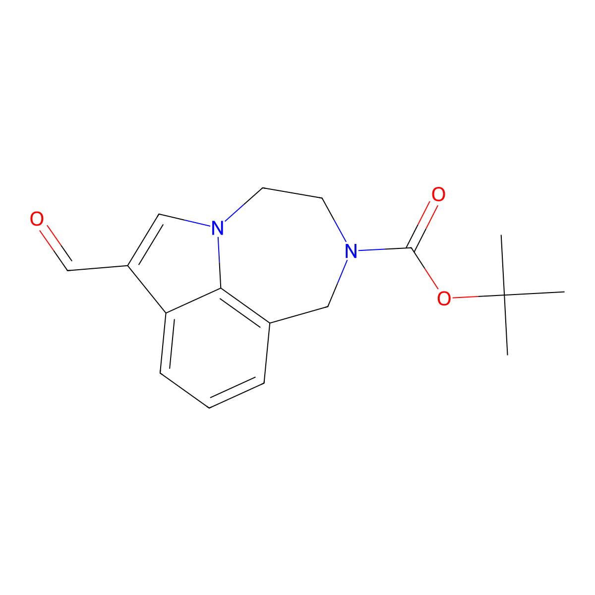 2-Boc-7-formyl-1,2,3,4-tetrahydropyrrolo[3,2,1-JK][1,4]benzodiazepine molecular structure, CAS 1122597-86-7