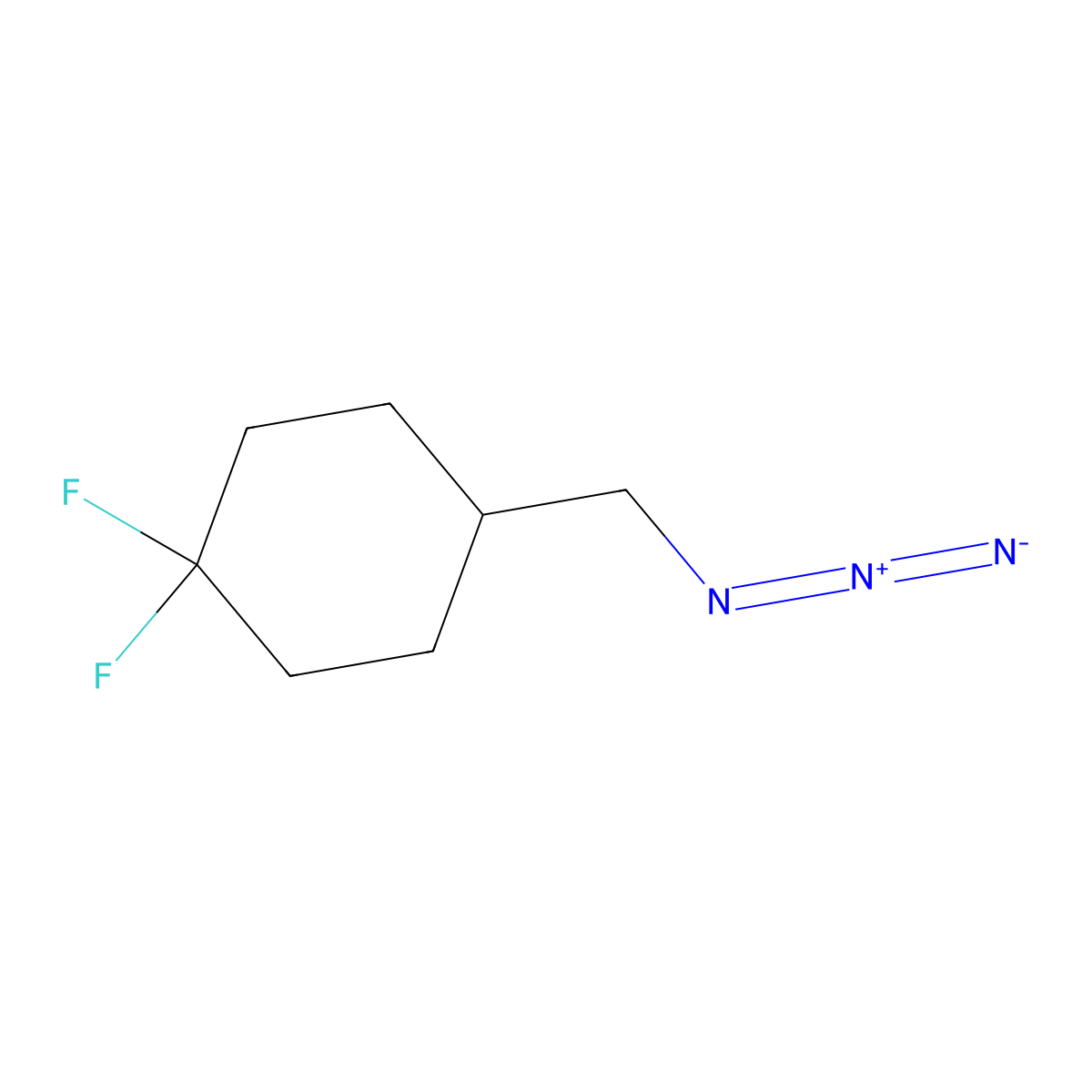 4-Azidomethyl-1,1-difluorocyclohexane molecular structure, CAS 1122648-78-5