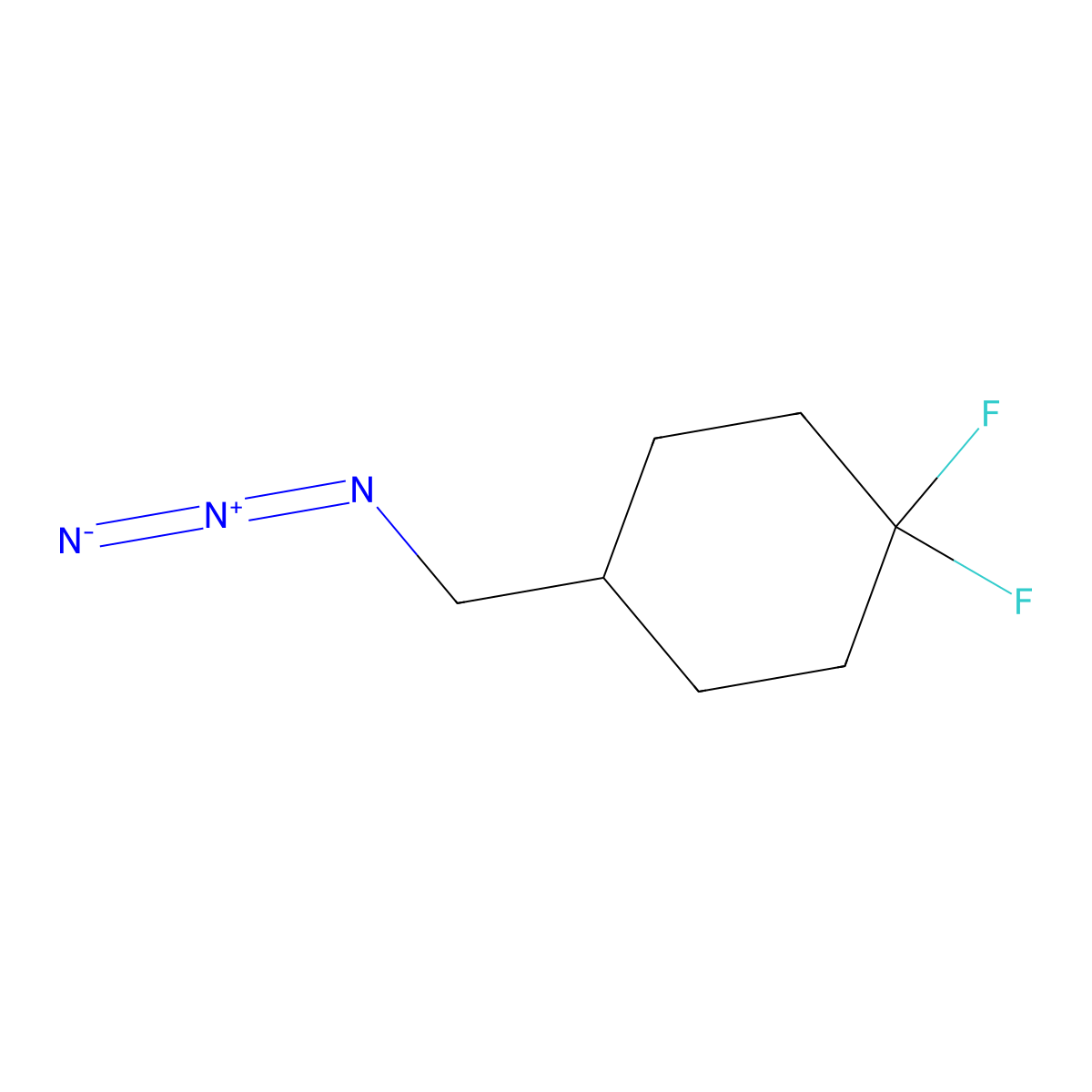 4-Azidomethyl-1,1-difluorocyclohexane molecular structure, CAS 1122648-78-5