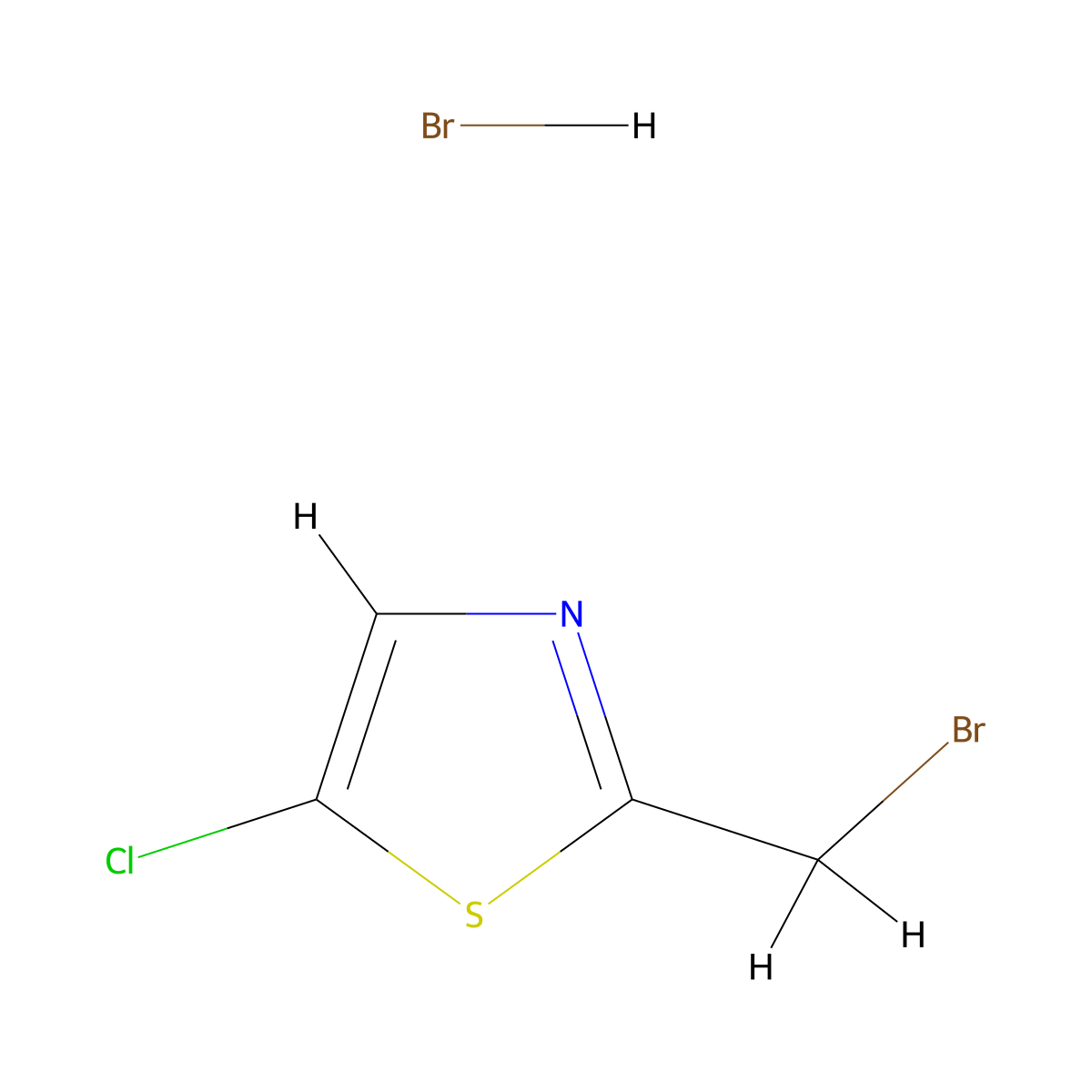 2-(Bromomethyl)-5-chloro-1,3-thiazole hydrobromide molecular structure, CAS 112267-17-1