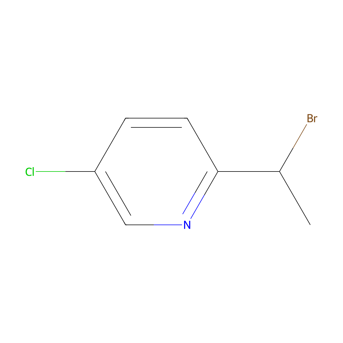 2-(1-Bromoethyl)-5-chloropyridine molecular structure, CAS 1122705-36-5