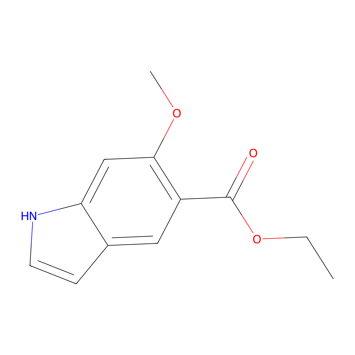 ethyl 6-methoxy-1H-indole-5-carboxylate molecular structure, CAS 1122710-76-2