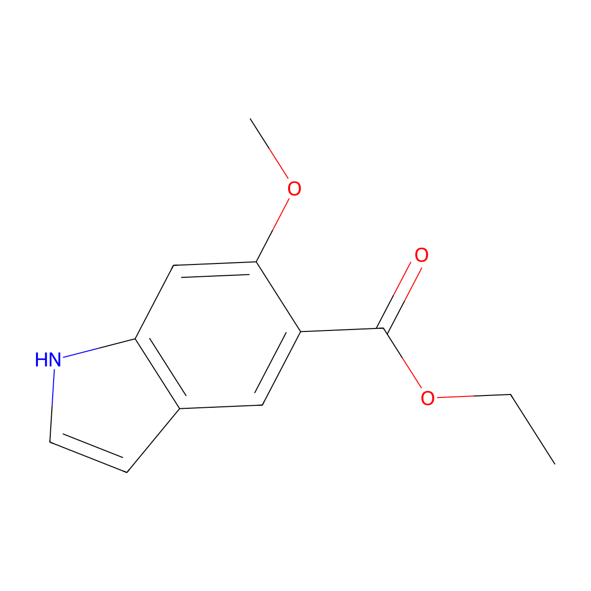 ethyl 6-methoxy-1H-indole-5-carboxylate molecular structure, CAS 1122710-76-2