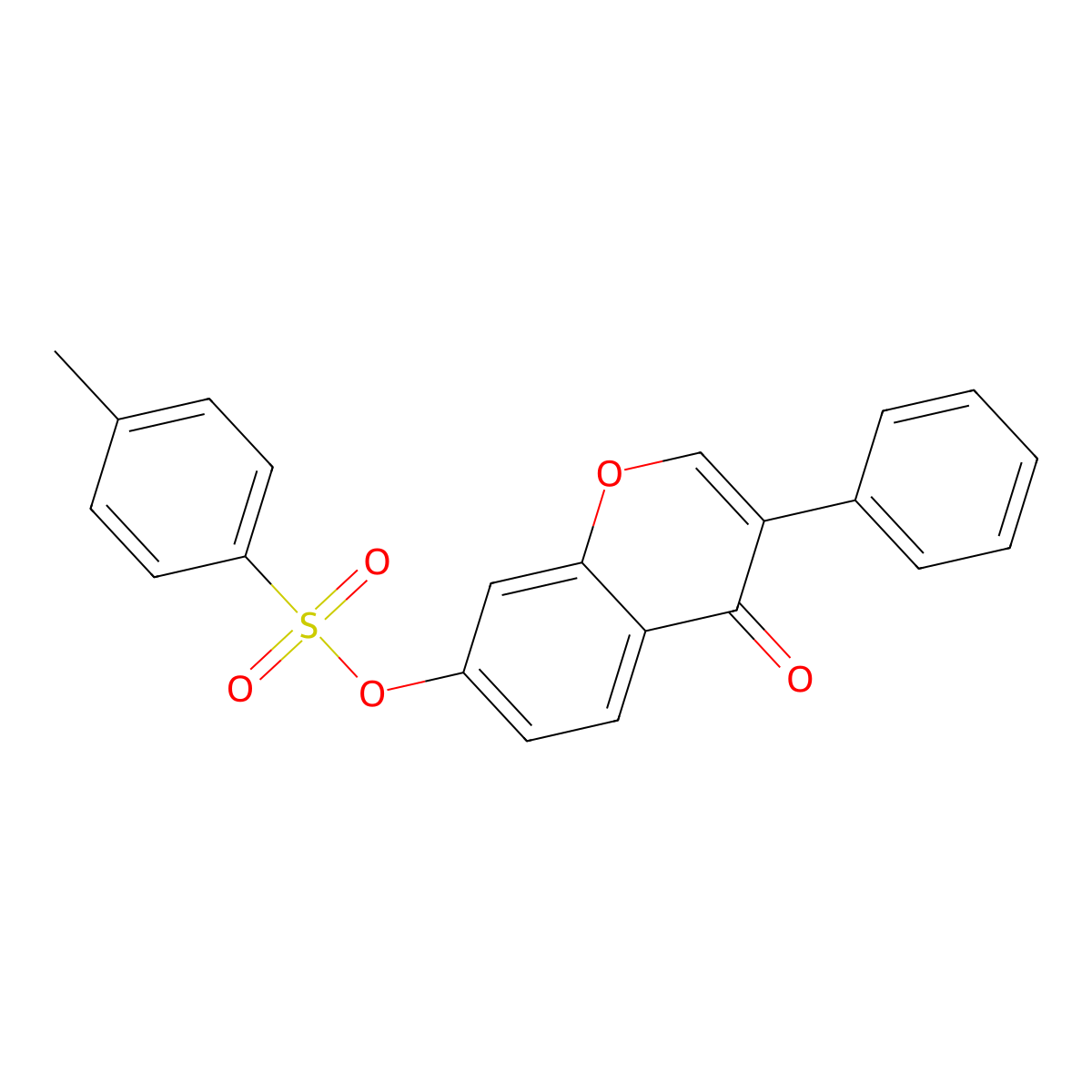 7-[[(4-Methylphenyl)sulfonyl]oxy]-3-phenyl-4H-1-benzopyran-4-one molecular structure, CAS 112272-08-9
