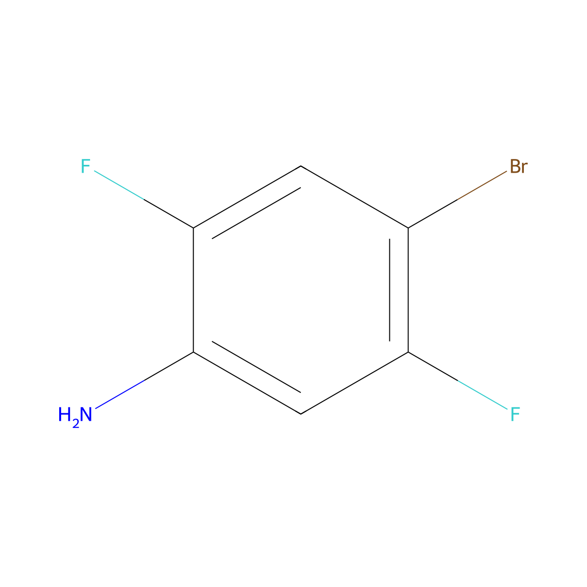 4-Bromo-2,5-difluoroaniline molecular structure, CAS 112279-60-4