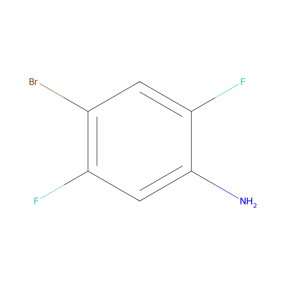 4-Bromo-2,5-difluoroaniline molecular structure, CAS 112279-60-4