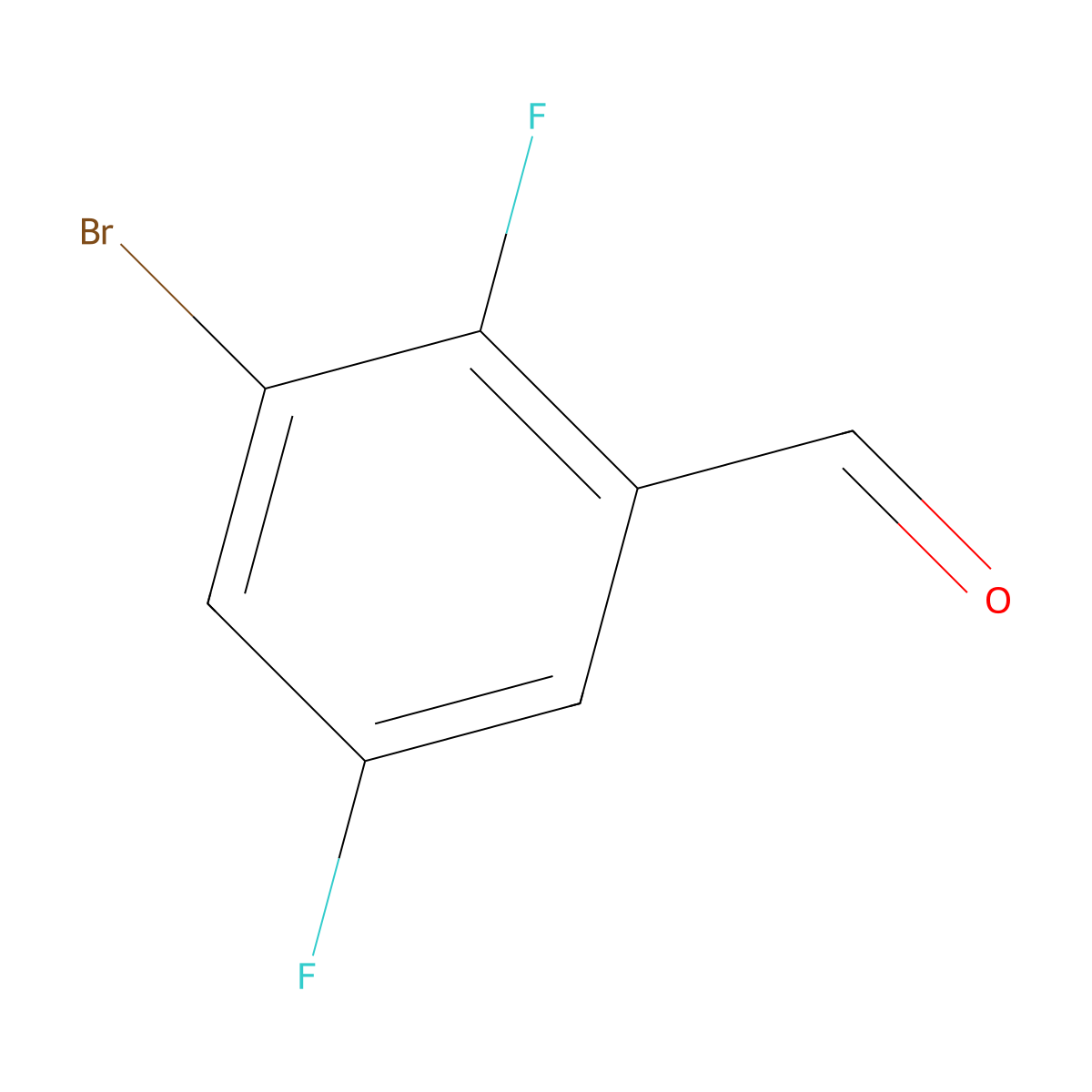 3-Bromo-2,5-difluorobenzaldehyde molecular structure, CAS 112279-64-8
