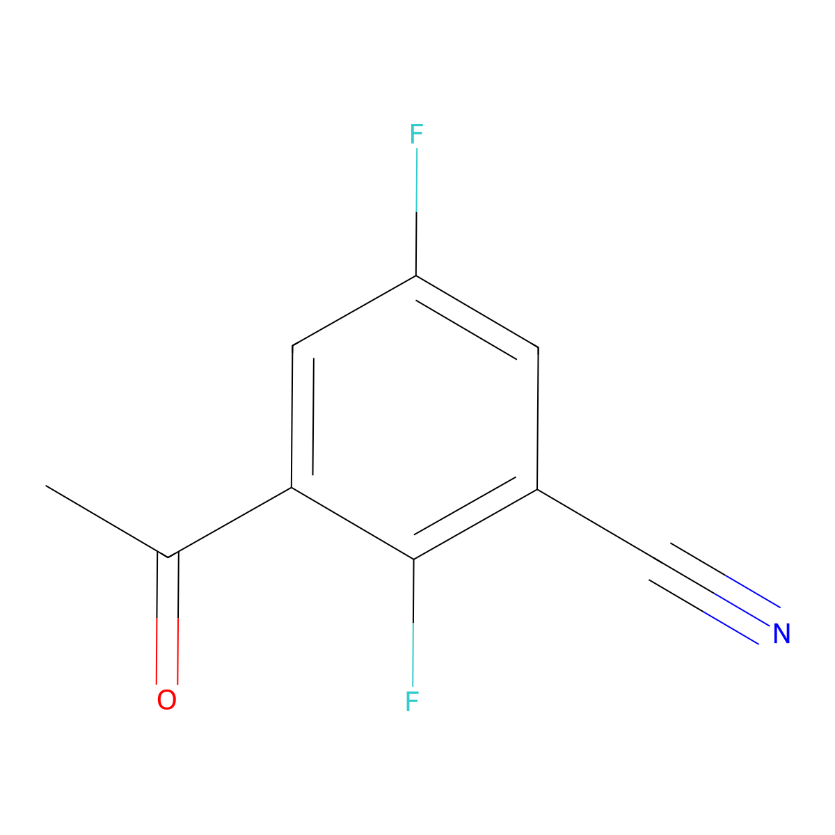 3-Acetyl-2,5-difluorobenzonitrile molecular structure, CAS 112279-67-1