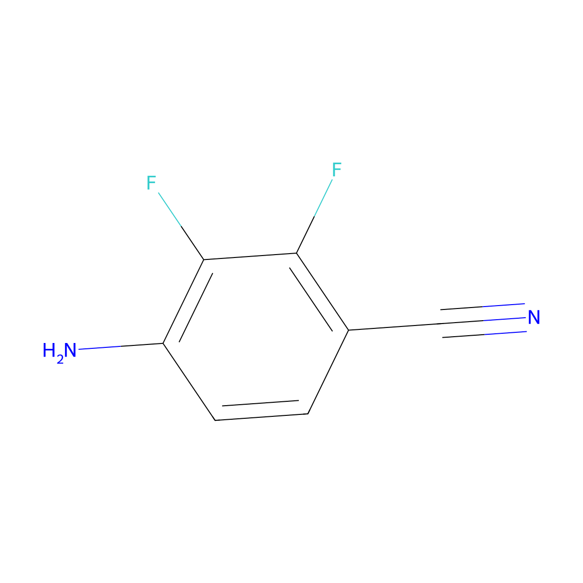 4-Amino-2,3-difluorobenzonitrile molecular structure, CAS 112279-71-7