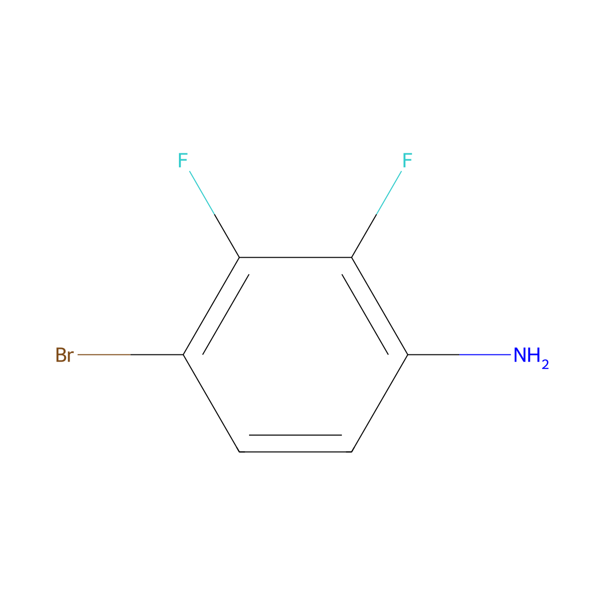 4-Bromo-2,3-difluoroaniline molecular structure, CAS 112279-72-8